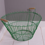 Children's Vintage Green Wire Basket