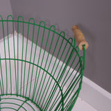 Children's Vintage Green Wire Basket