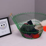 Children's Vintage Green Wire Basket