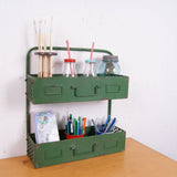 Children's Green Metal Freestanding Storage Unit