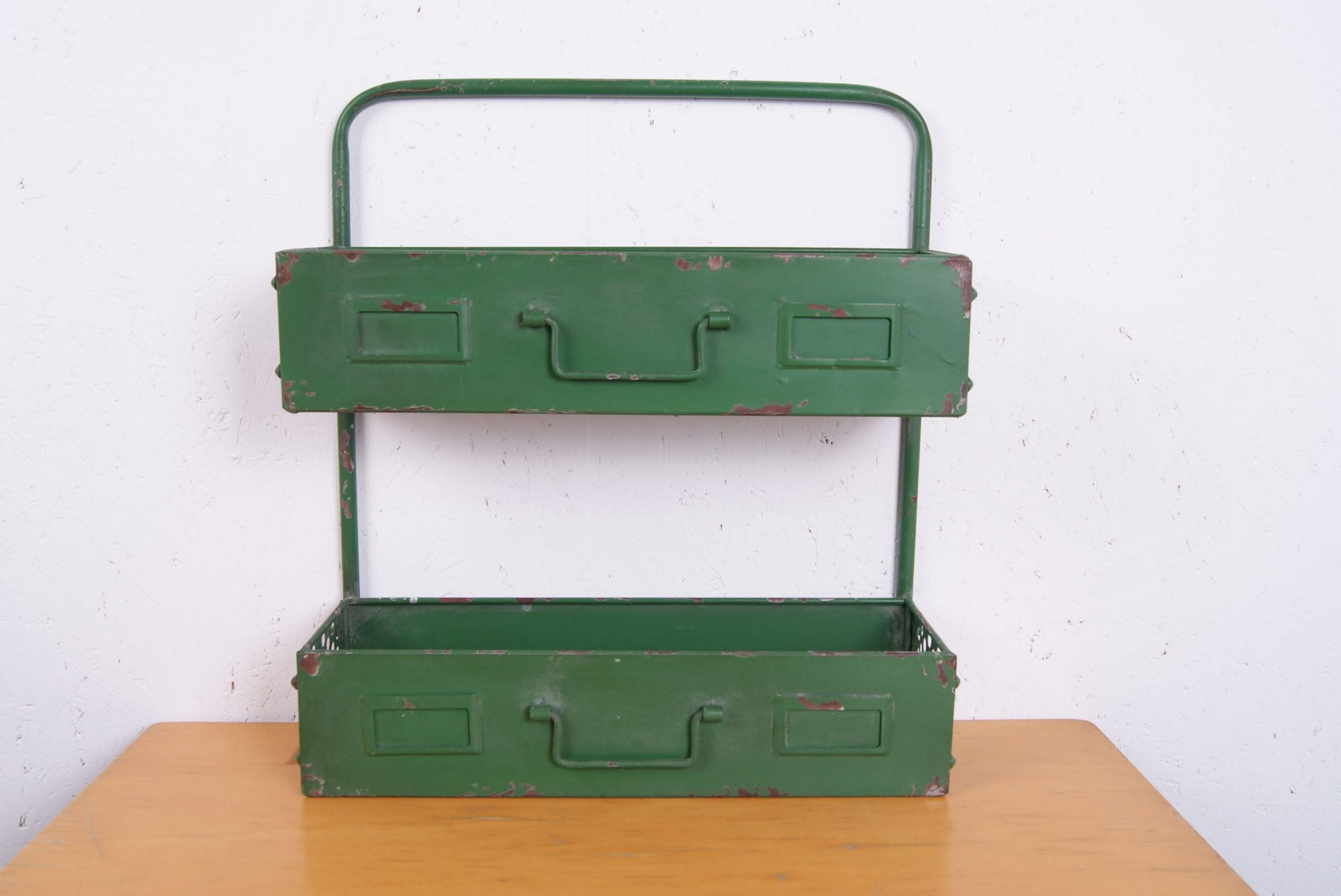 Children's Green Metal Freestanding Storage Unit