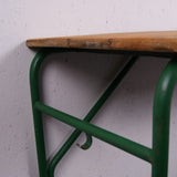 Children's Green Metal Legged Double Desk