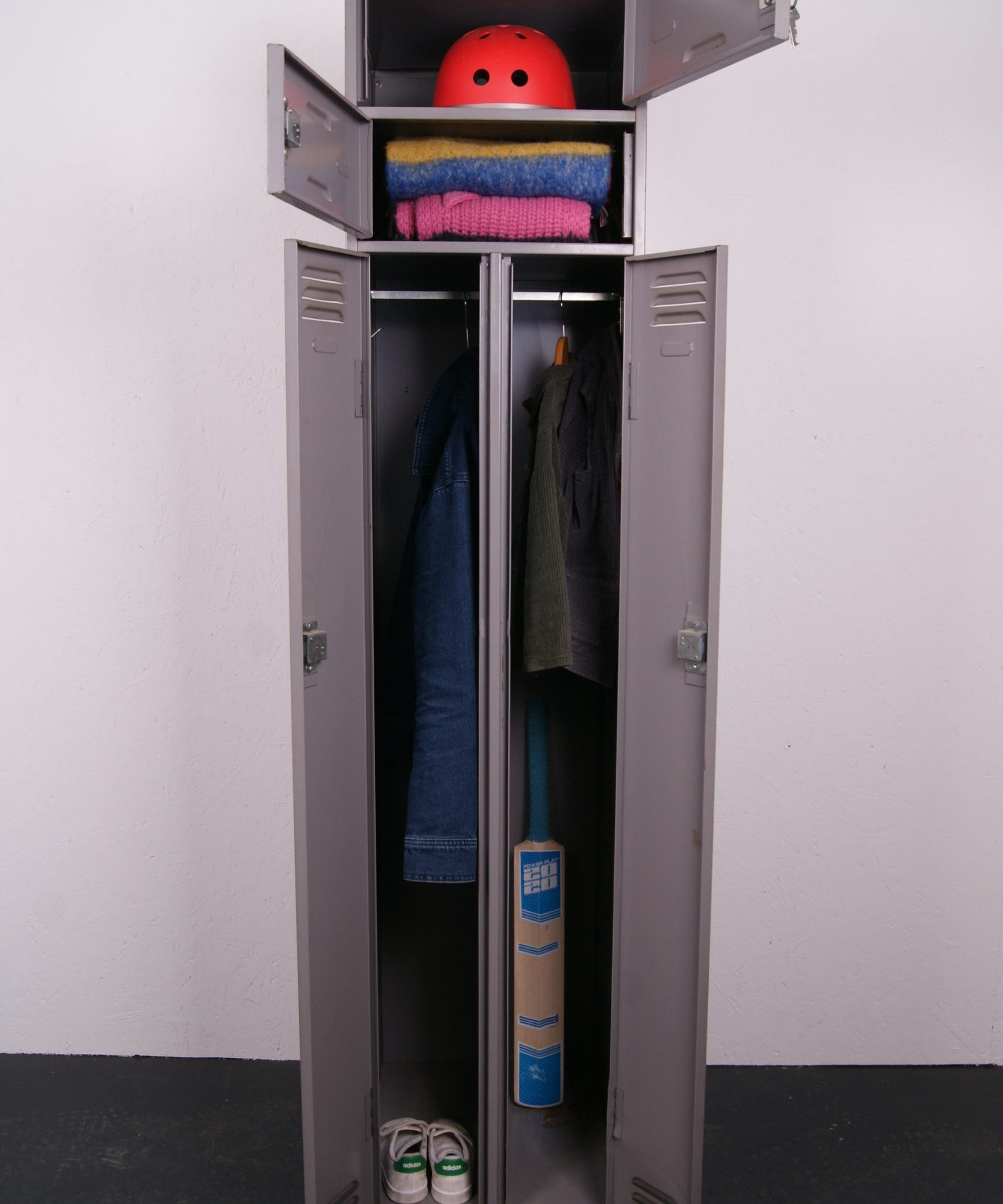 Children's Grey Industrial Double Locker