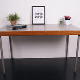 Children's Grey Formica Topped Table with Wooden Frame