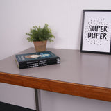 Children's Grey Formica Topped Table with Wooden Frame