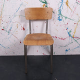 Children's French Grey Metal Legged Chairs