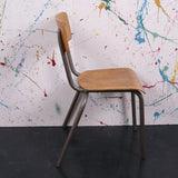 Children's French Grey Metal Legged Chairs
