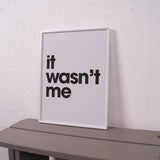 Children's Grey It Wasn't Me Print by Gayle Mansfield