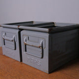 Children's Grey Metal MARS Storage Crates