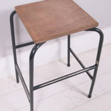 Children's Vintage Grey Metal Legged Stools