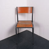 Children's French Grey Metal Legged Chairs with Pointed Legs