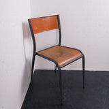 Children's French Grey Metal Legged Chairs with Pointed Legs