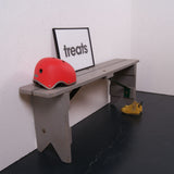 Children's French Wooden Grey Bench