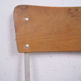 Children's Wooden chairs with grey metal frames