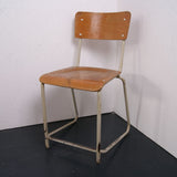 Children's Wooden chairs with grey metal frames