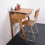 Children's Kingfisher Single Wooden Desk with Lift up Lid
