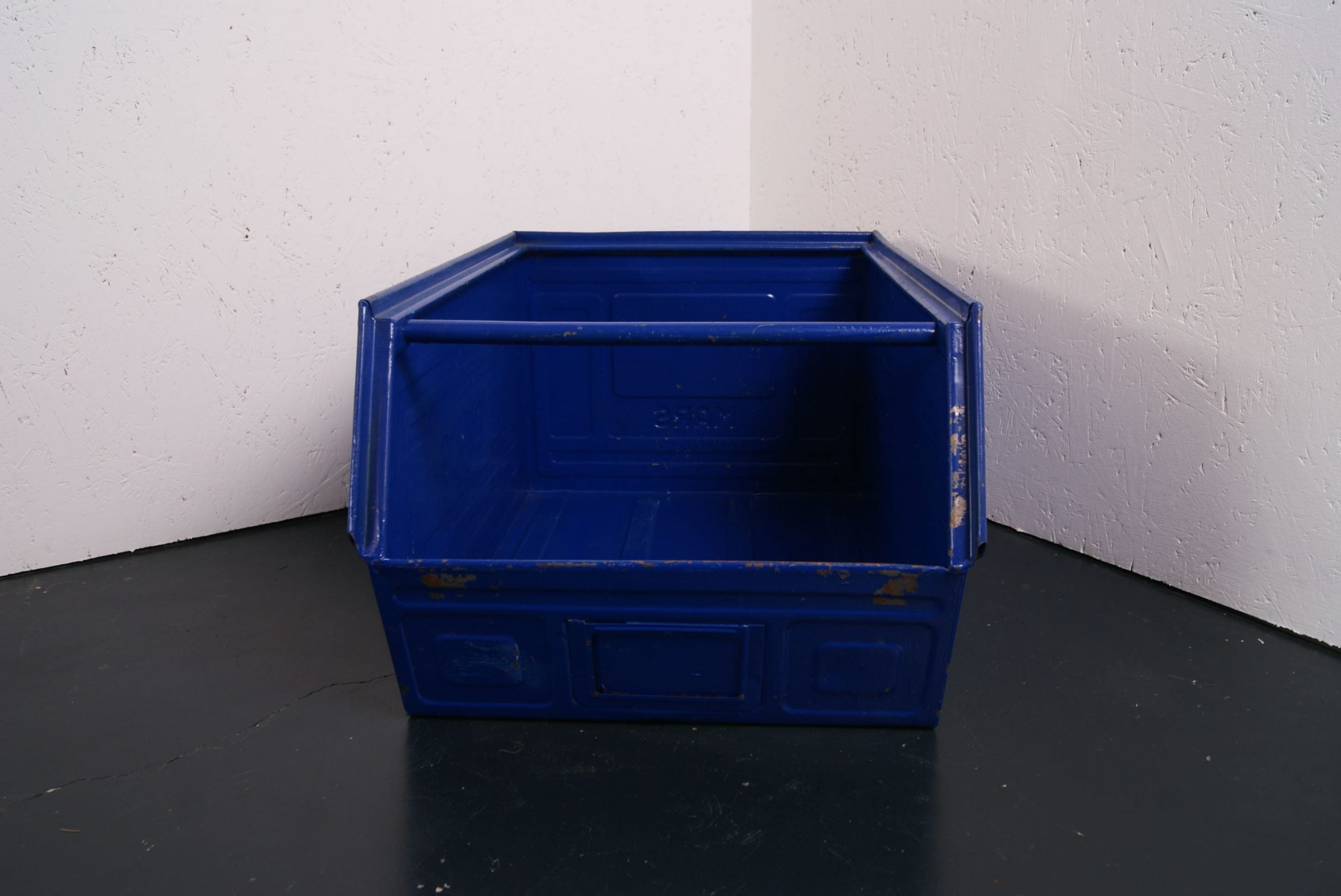 Children's Large Dark Blue Metal MARS Stackable Storage Crates