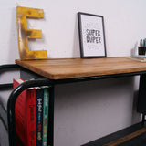 Children's Wide Metal Legged Double Desk with Storage