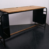 Children's Wide Metal Legged Double Desk with Storage