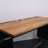 Children's Wide Metal Legged Double Desk with Storage