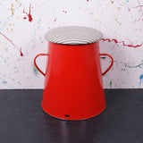 Large Red Maggie with Black Ticking Removable Seat Pad