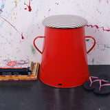 Large Red Maggie with Black Ticking Removable Seat Pad