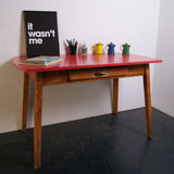 Children's Table with Red Formica Top