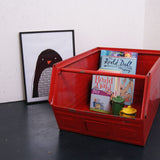 Children's Large Red Metal MARS Stackable Storage Crates