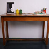 Children's Large Wooden Double Desk with Footrest