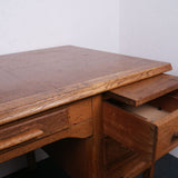 Large Astrola Oak Desk with Drawers