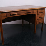 Large Astrola Oak Desk with Drawers