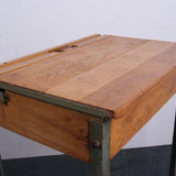 Children's Single Desk with Lift up Lid and Metal Frame