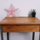 Children's Single Desk with Lift up Lid and Metal Frame