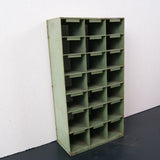 Children's Industrial Green Metal Pigeon Hole Storage Unit