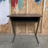 Small Single French Desk with Metal Legs