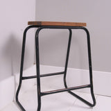 Children's Vintage Black Metal Legged Stool/Bedside Table