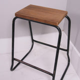 Children's Vintage Black Metal Legged Stool/Bedside Table