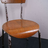 Children's Small Grey Metal Legged Chairs