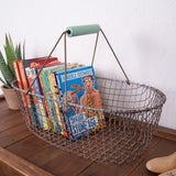 Children's Wire Basket with Arsenic Wooden Handle