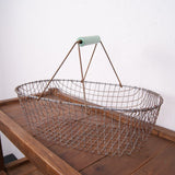 Children's Wire Basket with Arsenic Wooden Handle