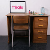 Children's French Oak School Desk
