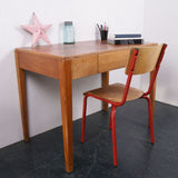 Children's Oak Wooden Desk with Single Pull Drawer