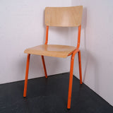 Children's Orange Metal Legged Chairs