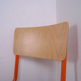 Children's Orange Metal Legged Chairs