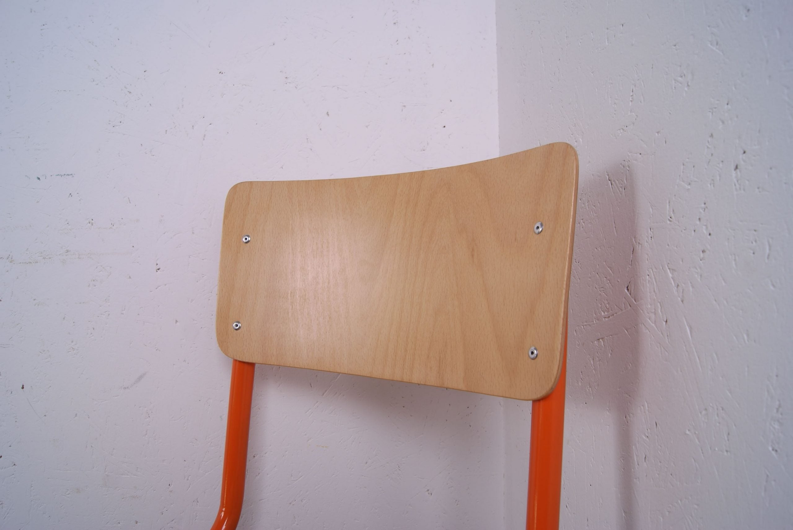 Children's Orange Metal Legged Chairs