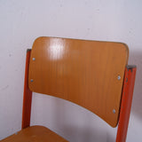 Children's Orange Metal Legged Chairs