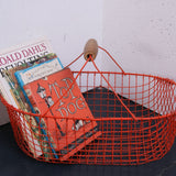 Children's Orange Wire Egg Storage Basket