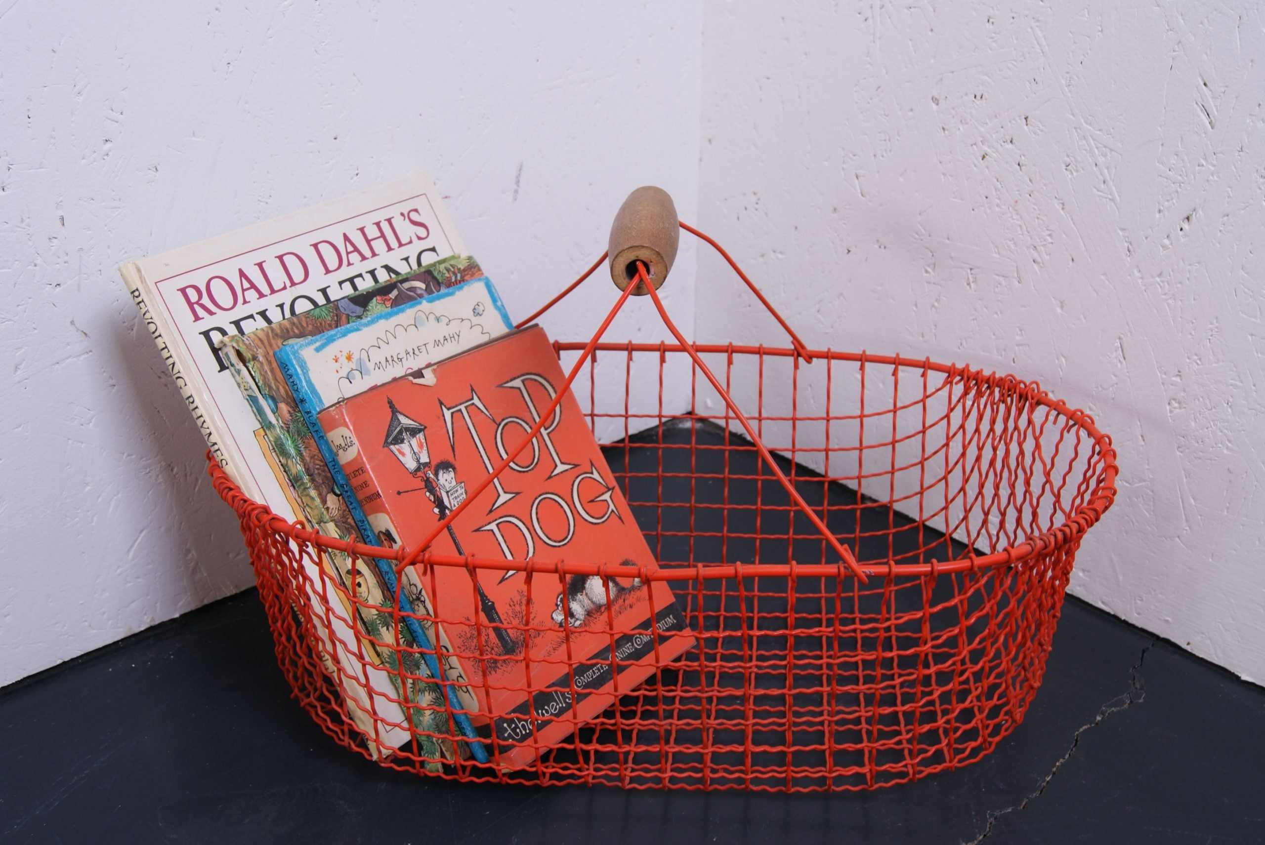Children's Orange Wire Egg Storage Basket