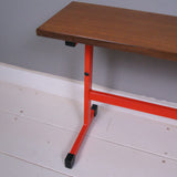 Children's Wooden Bench with Orange Metal Legs