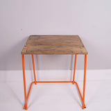Children's Vintage School Exam Desk with Orange Metal Legs